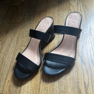 Jcrew Leather Strap Heels hardly worn